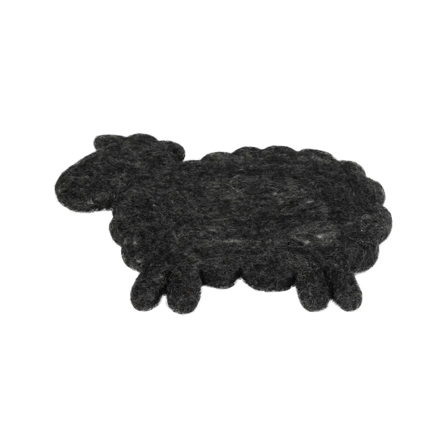 Black Felt Sheep Trivet Black Felt Sheep Trivet