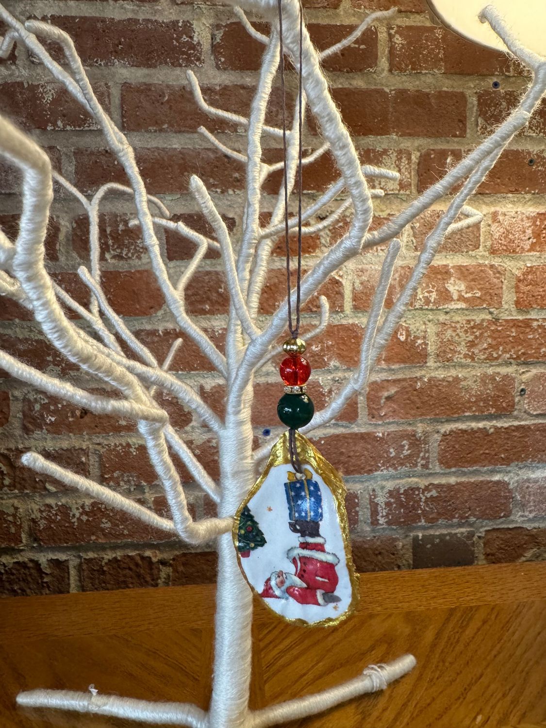 Oyster Shell Ornament - Santa IV Oyster Shell Ornament - Santa IV