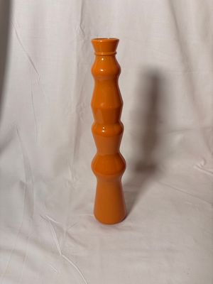 12.5" Rippled Recycled Glass Vase Orange 12.5" Rippled Recycled Glass Vase Orange