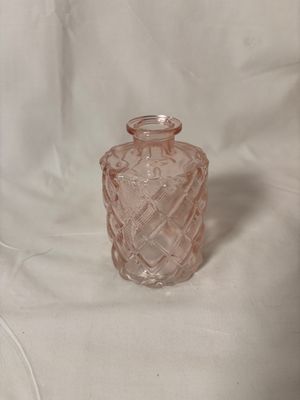 4" Mini Bottle Glass Vase Lt Pink 4" Mini Bottle Glass Vase Lt Pink