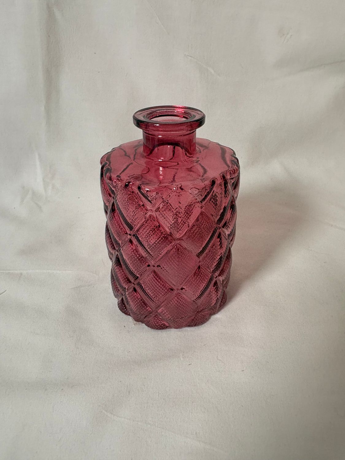 4" Mini Bottle Glass Vase Magenta 4" Mini Bottle Glass Vase Magenta