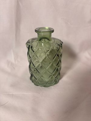 4" Mini Bottle Glass Vase Green 4" Mini Bottle Glass Vase Green