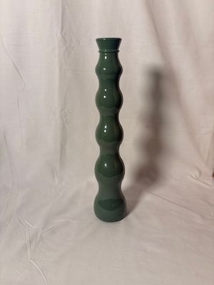12.5" Rippled Recycled Glass Vase Green 12.5" Rippled Recycled Glass Vase Green