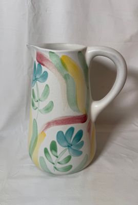 Terracotta Floral Jug 11" Terracotta Floral Jug 11"