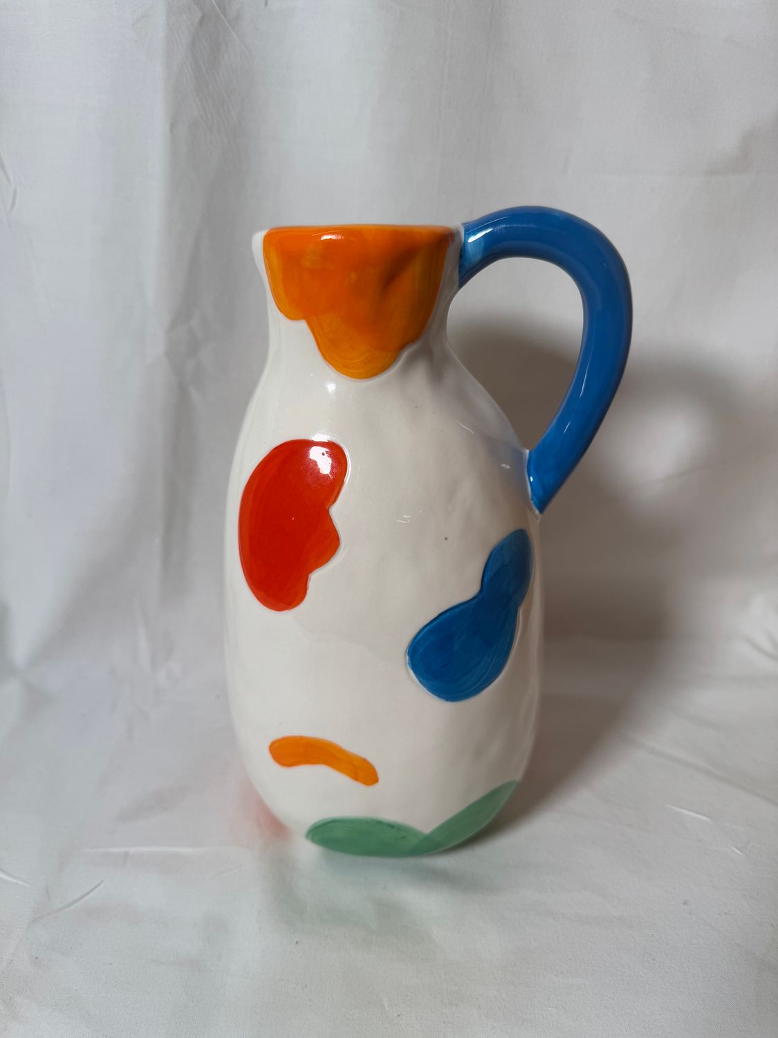 Multicolor Pitcher Vase 9" Multicolor Pitcher Vase 9"