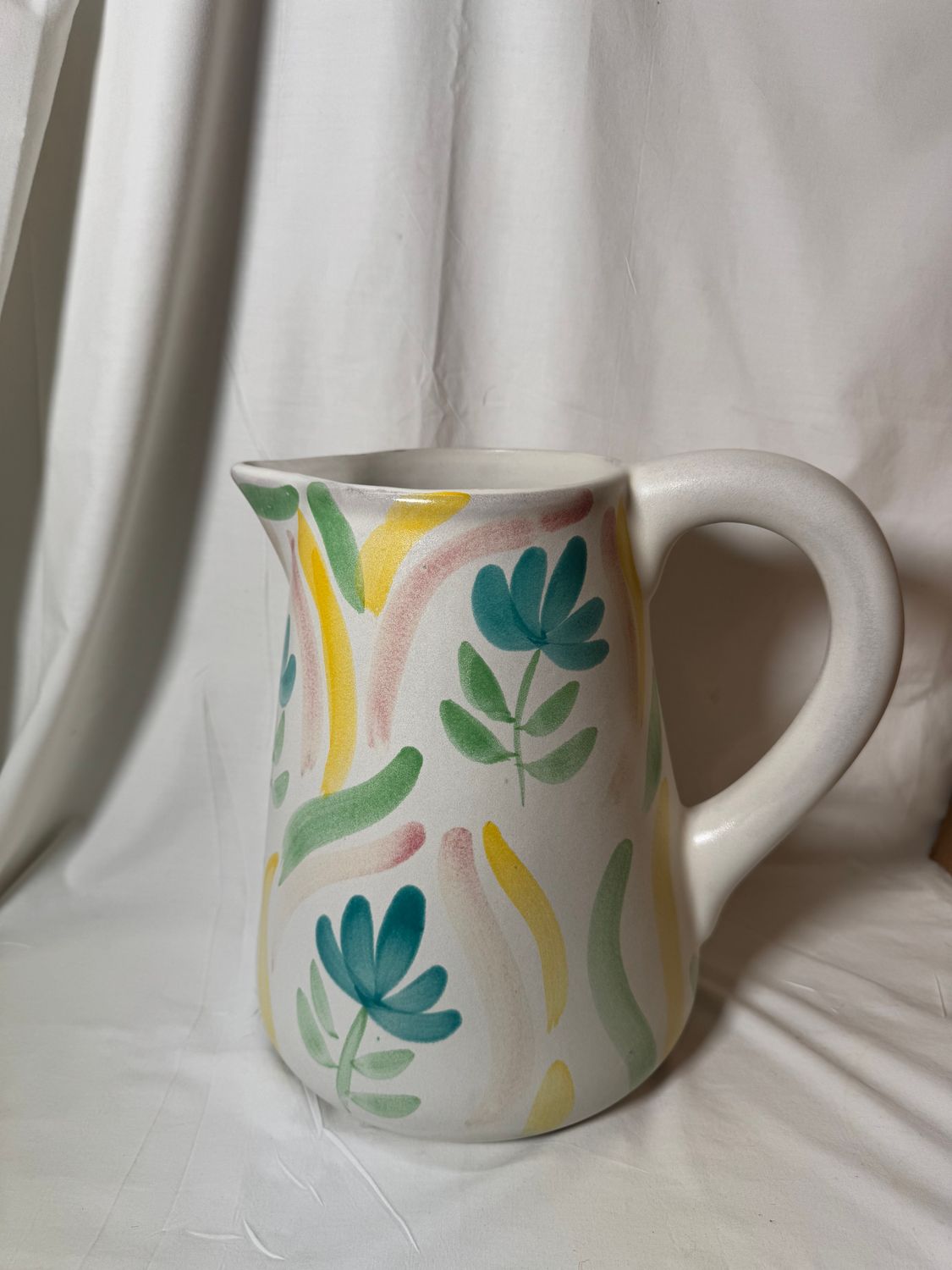 Terracotta Floral Jug 9.5" Terracotta Floral Jug 9.5"