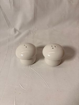 Ceramic White Mushroom Salt & Pepper Ceramic White Mushroom Salt & Pepper