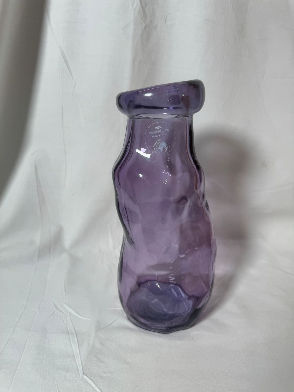 9" Recycled Glass Vase Purple 9" Recycled Glass Vase Purple