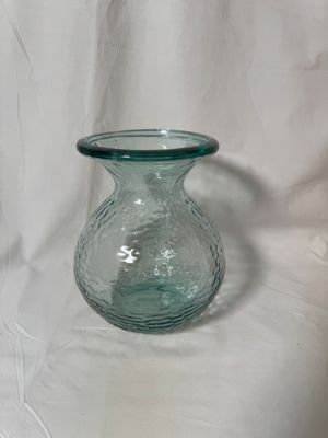 7.5" Recycled Glass Textured Vase Clear 7.5" Recycled Glass Textured Vase Clear