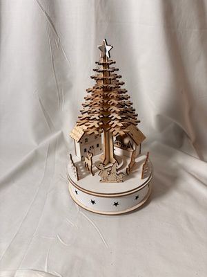 LED Wooden Scenery & Music Box - Christmas Tree LED Wooden Scenery & Music Box - Christmas Tree