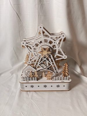 LED Wooden Scenery & Music Box - Ferris Wheel LED Wooden Scenery & Music Box - Ferris Wheel