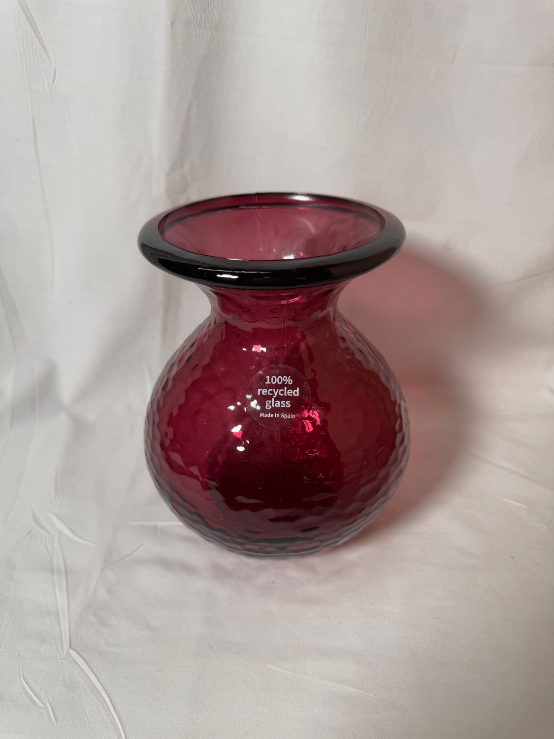 7.5" Recycled Glass Textured Vase Magenta 7.5" Recycled Glass Textured Vase Magenta
