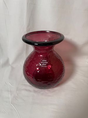 7.5" Recycled Glass Textured Vase Magenta 7.5" Recycled Glass Textured Vase Magenta