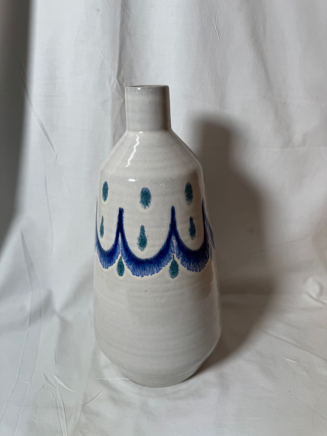 Terracotta Vase Teal/Blue 12" Terracotta Vase Teal/Blue 12"