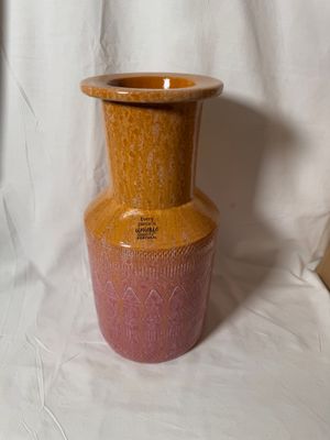 Terracotta Glazed Orange/Pink Vase 12" Terracotta Glazed Orange/Pink Vase 12"