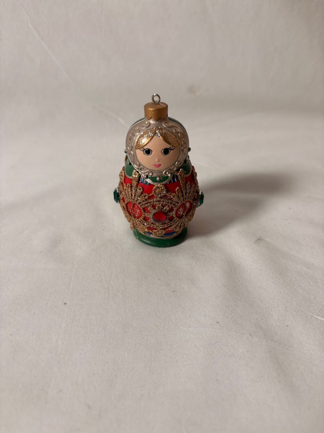 Babushka Doll Ornament 3"T - Green Babushka Doll Ornament 3"T - Green