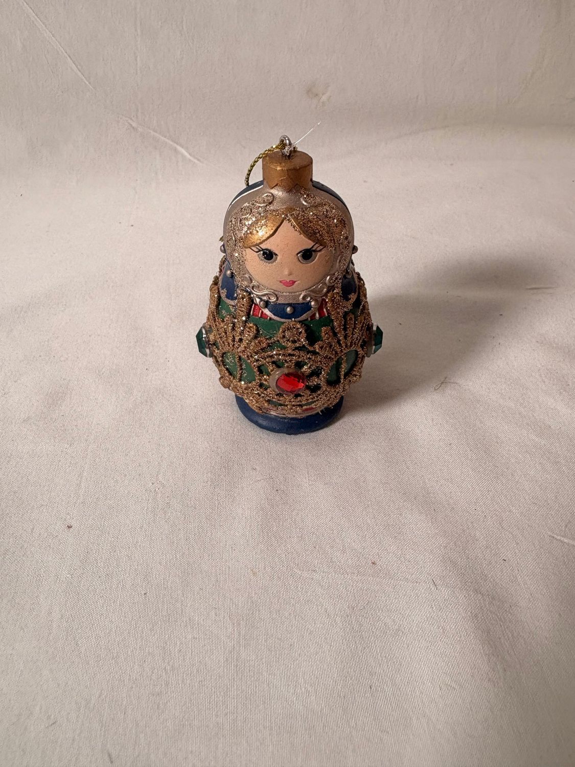Babushka Doll Ornament 3"T - Blue Babushka Doll Ornament 3"T - Blue