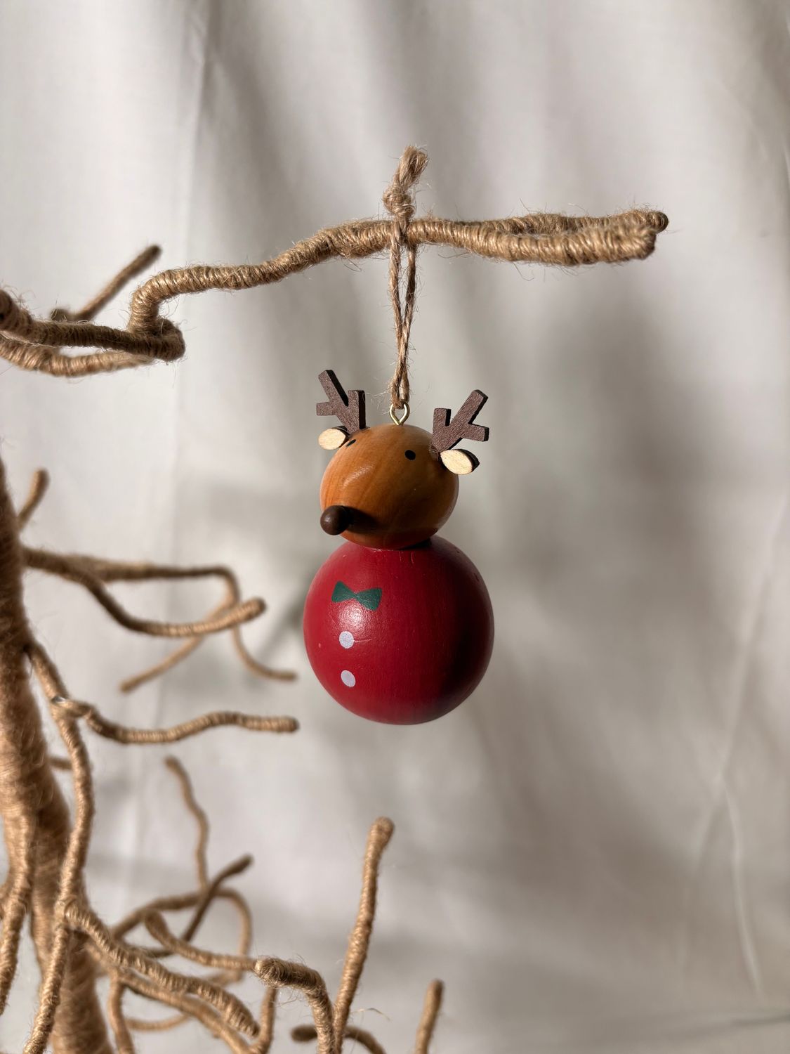 Wooden Reindeer Ornament 3" Wooden Reindeer Ornament 3"