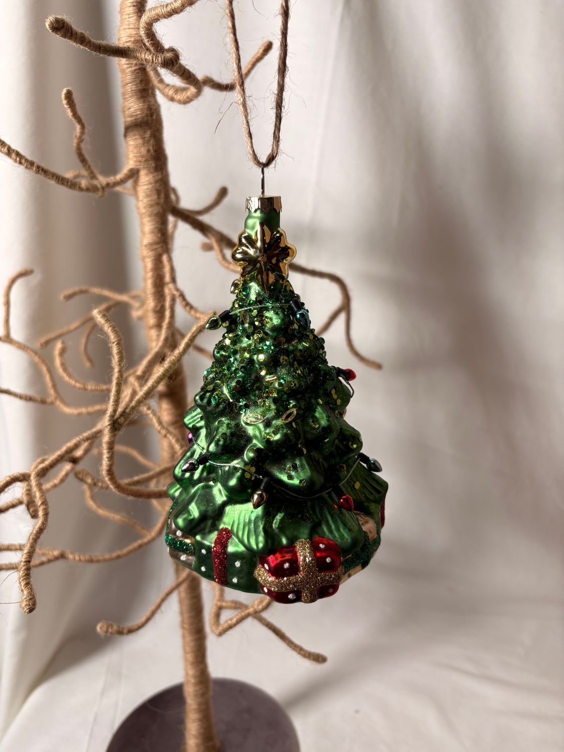 Large Glass Tree Ornament 6" Large Glass Tree Ornament 6"