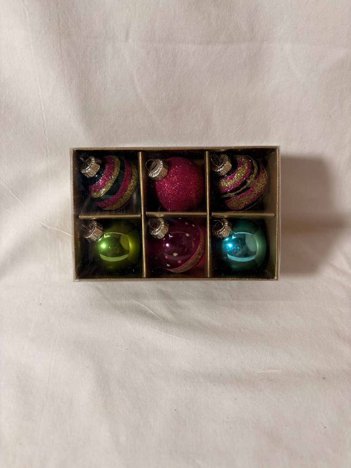 S/6 Jewel Tone Ball Ornaments