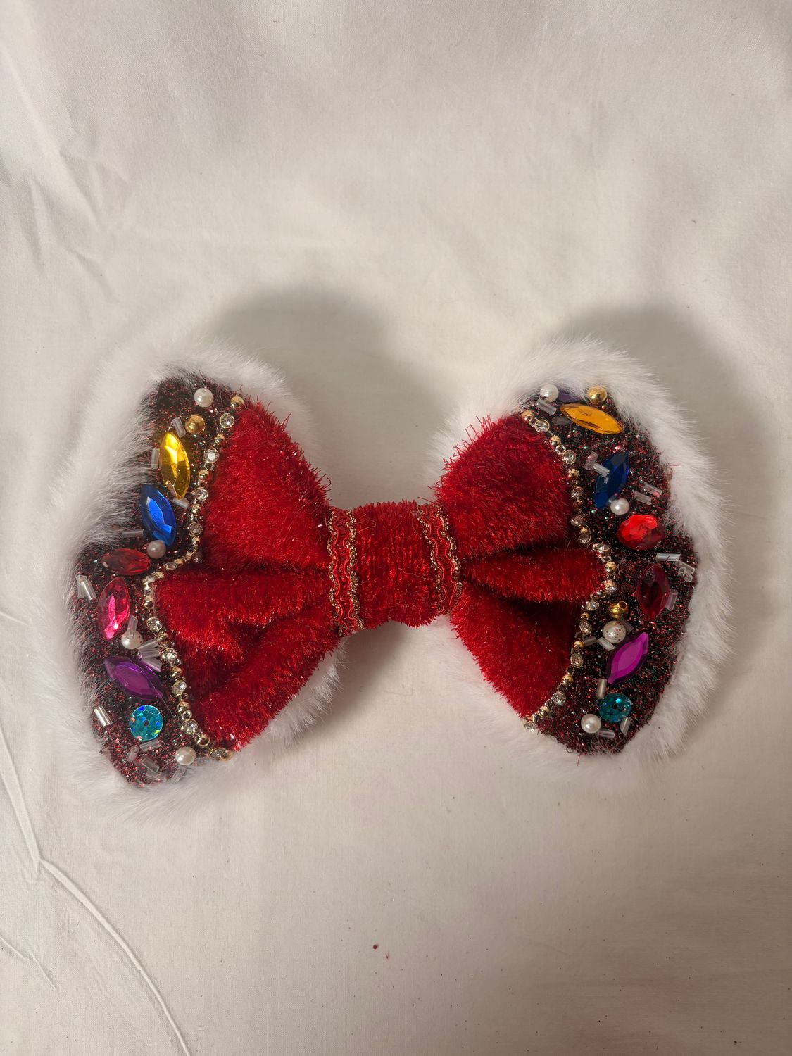 Fabric Funky Christmas Clipon Bowtie 8" x 5" Fabric Funky Christmas Clipon Bowtie 8" x 5"