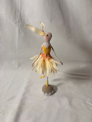 Flower Bunny Ballerina 8" - Yellow