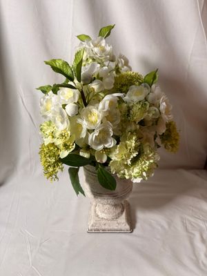 Metal Footed Urn w/Floral Arrangement 15" Metal Footed Urn w/Floral Arrangement 15"