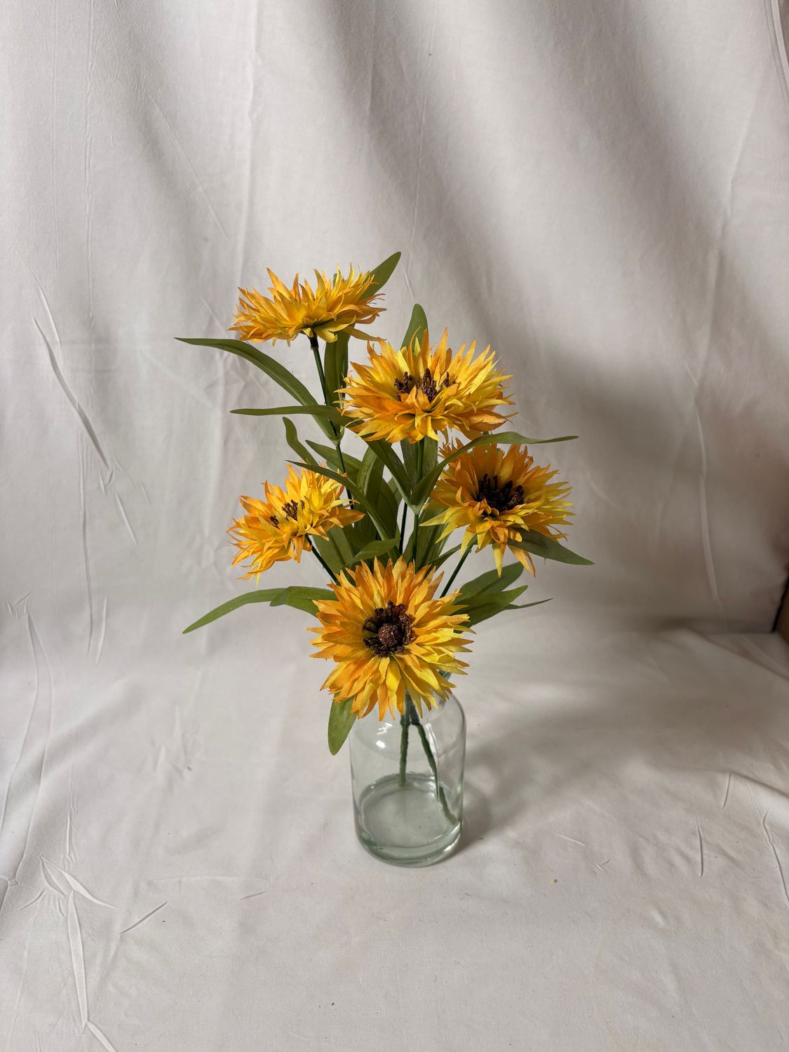 Cosmos in Glass Vase 13" Yellow