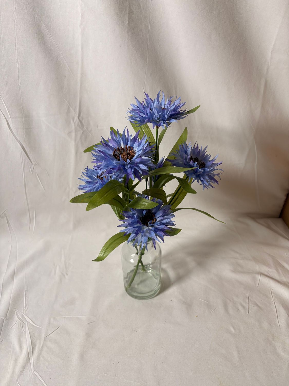 Cosmos in Glass Vase 13" Purple