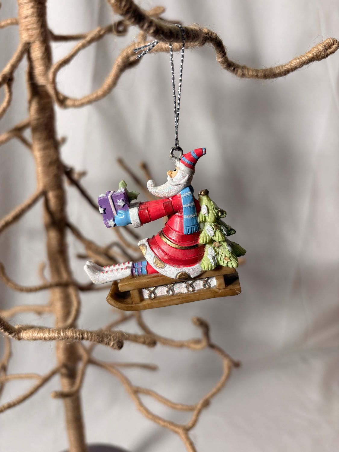Santa on Sleigh Ornament 2.5" Santa on Sleigh Ornament 2.5"