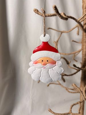 Santa Metal Ornament II