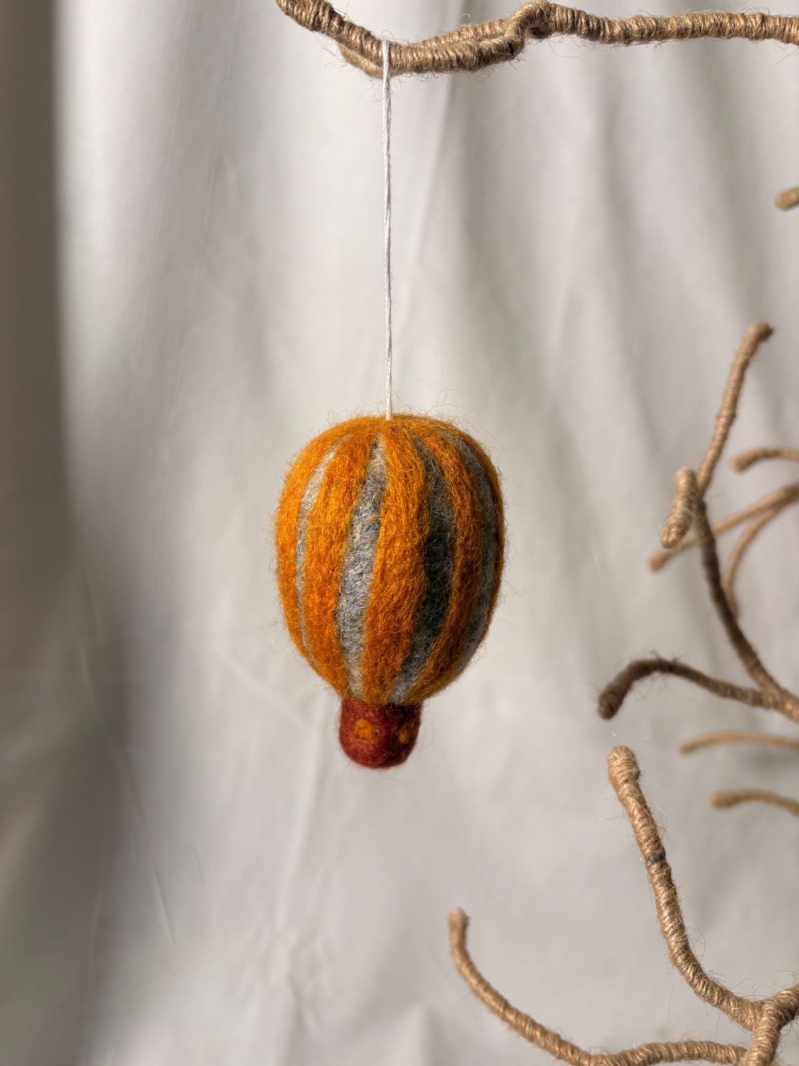 Felt Hot Air Balloon Ornament - Orange Felt Hot Air Balloon Ornament - Orange