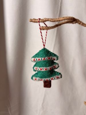 Felt Christmas Tree Ornament - Lt Green Felt Christmas Tree Ornament - Lt Green