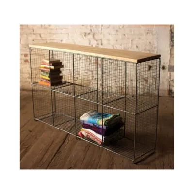 8 Cubby Console w/Wooden Top