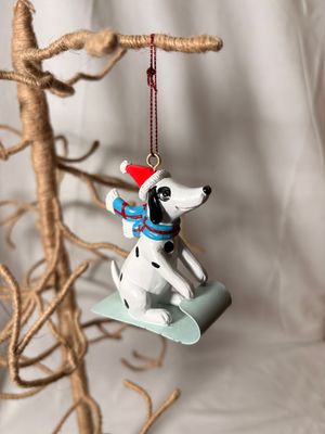 Resin Dalmatian Dog Ornament 3"