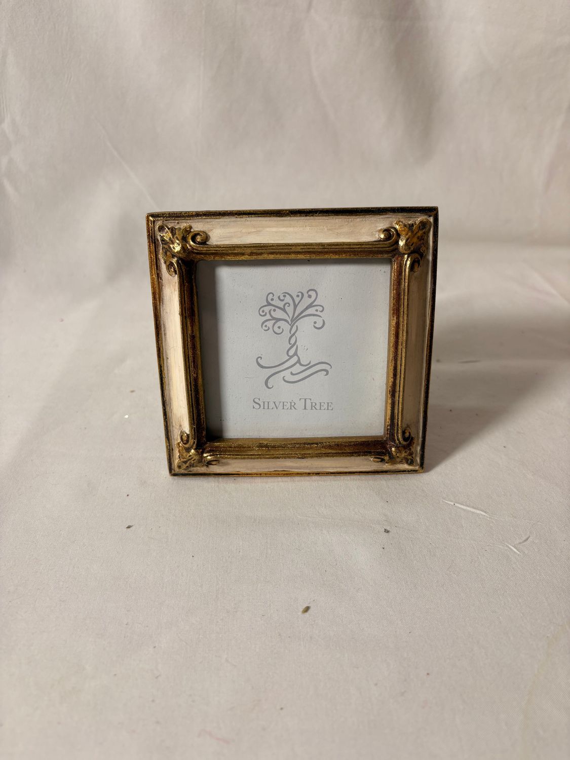 Gold/Crème Mini Leaf Frame 3" x 3"