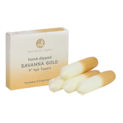 4" Tapers 4pk - Savanna Gold