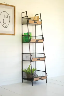 Metal Storage Stand w/Label Holders