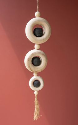 Triple Black & Natural Wooden Pendant Triple Black & Natural Wooden Pendant