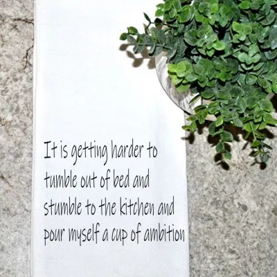 Tumble out of bed and stumble to the kitchen