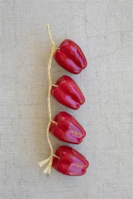 String of Artificial Red Bell Peppers String of Artificial Red Bell Peppers