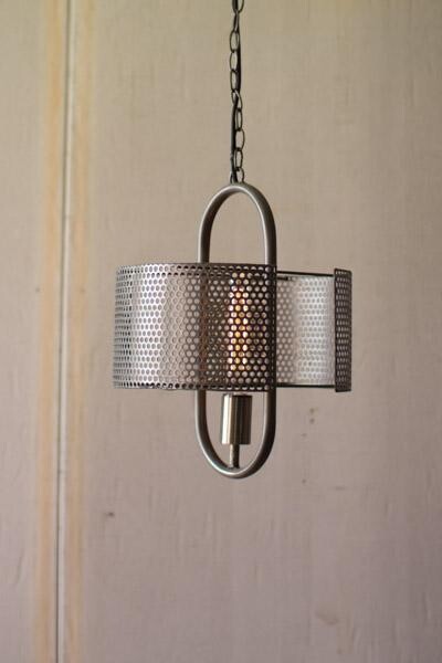 Pendant Lamp w/Perforated Metal Shade Pendant Lamp w/Perforated Metal Shade
