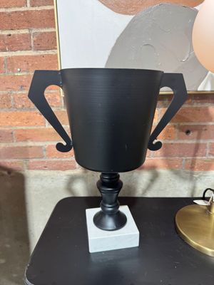 Lg. Metal Footed Urn - Black Lg. Metal Footed Urn - Black