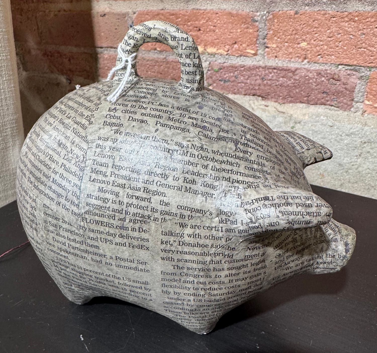 Paper Mache Pig Bank Paper Mache Pig Bank