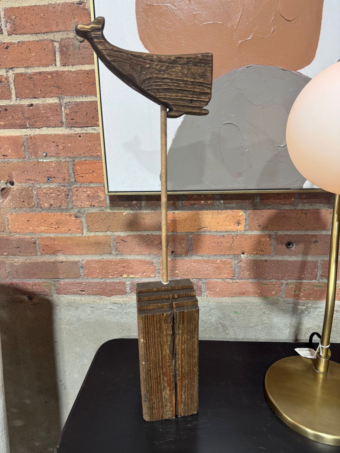 Wooden Whale on Stand Wooden Whale on Stand