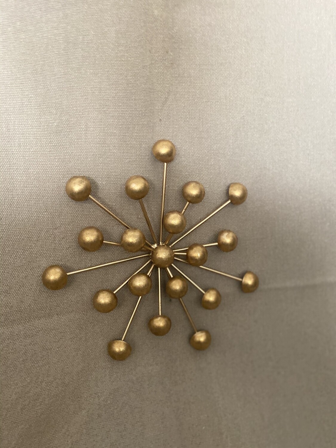 Med Metal Orb Wall Décor, Gold Med Metal Orb Wall Décor, Gold