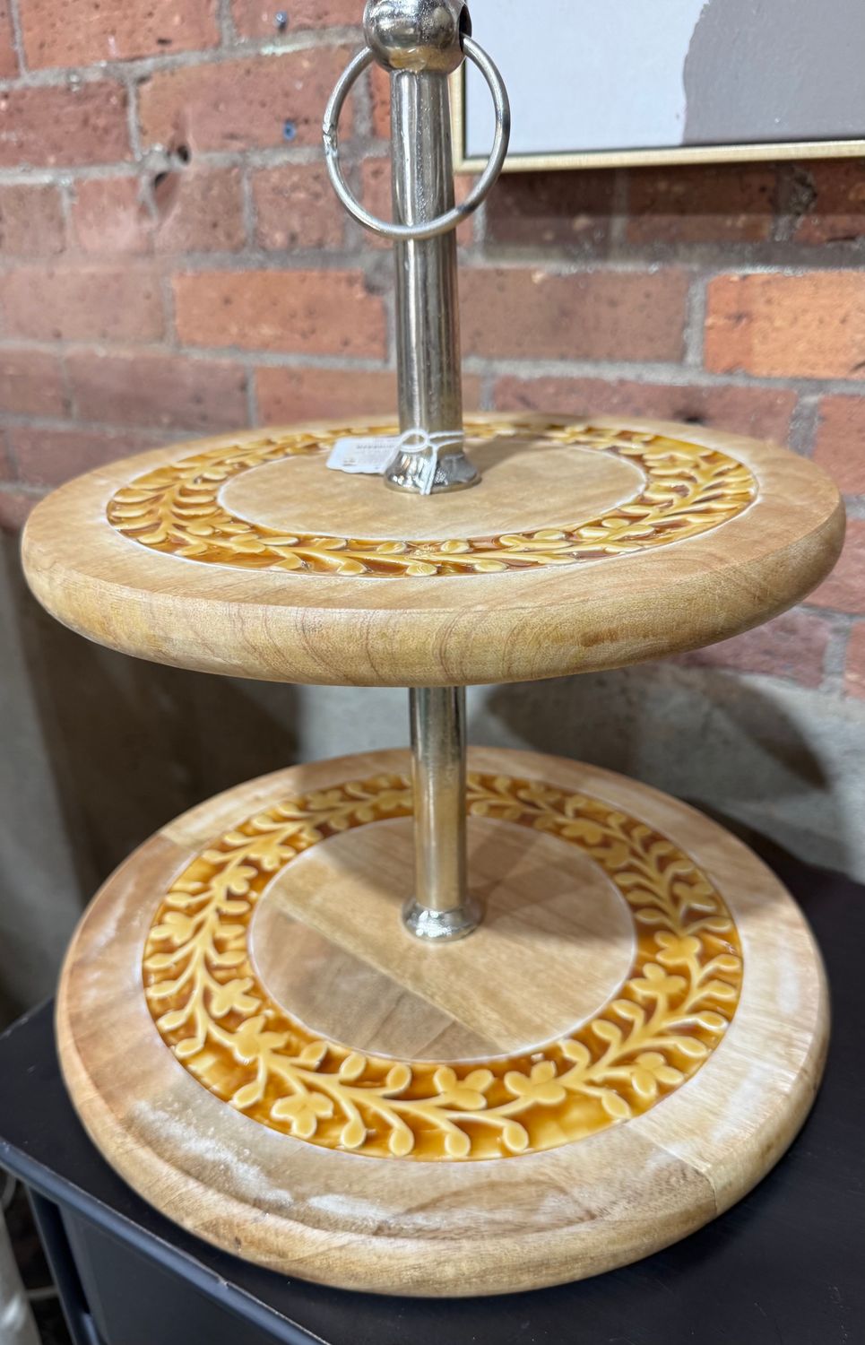 Mango Wood 2 Tier Serving Stand