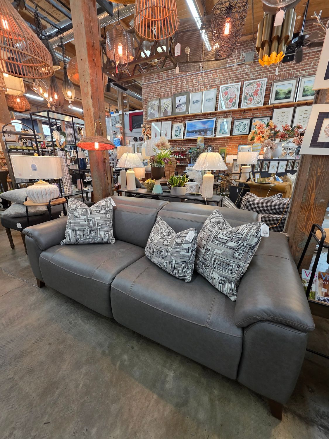 Sawyer Leather Power Motion Sofa - 83"W x 40"D x 32"H