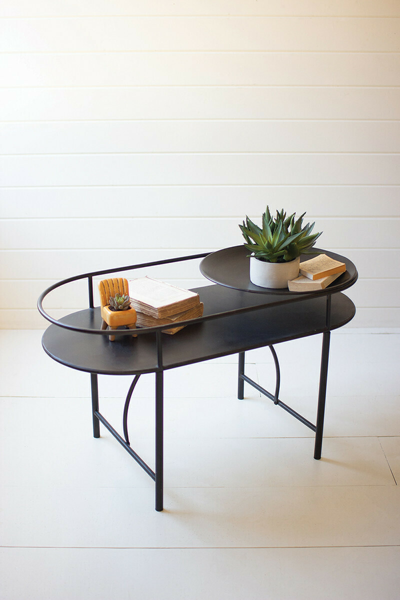 Metal Accent Table With Round Bowl Metal Accent Table With Round Bowl