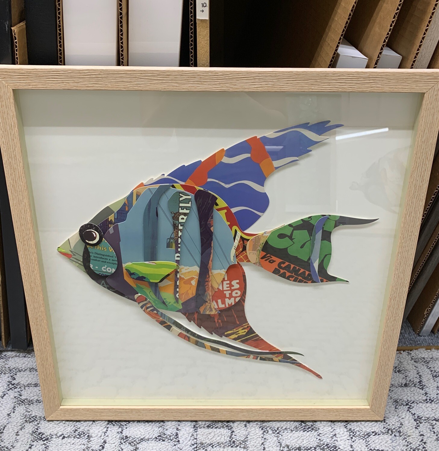 Paper Collage Fish I Paper Collage Fish I